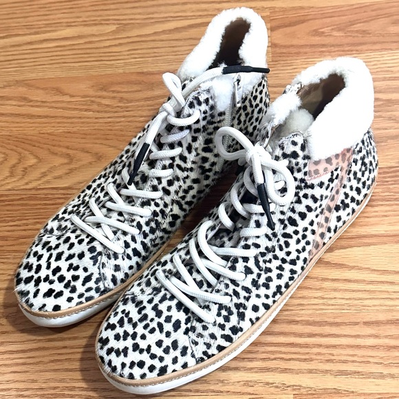 Montelliana 1965 Sandy High Top Sneakers White Black Spots Lace Up 11 - Picture 3 of 9